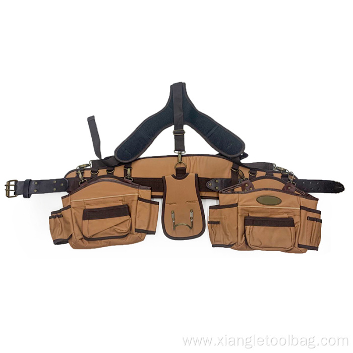 Work Belt Tool Bag Pockets Pouch Organizer Waist